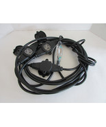 Heavy Duty Extension Cord w/3 Evenly Spaced Outlets Safety covers Black ... - $28.66