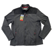 Orvis Men Fleece Bonded Mesh Full Zip Jacket Black Phantom Size M - £18.07 GBP