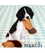 Springer Spaniel Boots Dog Days Poster Calendar 14 x 11&quot; Art Leigh DWDDCal - $40.99 CAD
