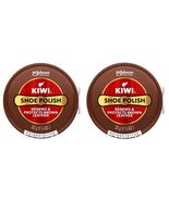 Kiwi Brown Shoe Polish Leather Care 2 Tins 31g 1.13oz Shines Renews &amp; Pr... - $287.47 MXN