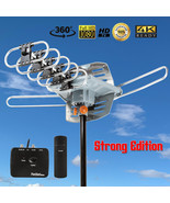 HDTV Antenna 1080P Outdoor Amplified Digital 360 Rotor HD TV UHF VHF FM ... - £23.34 GBP
