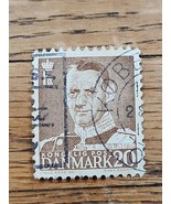 Denmark Stamp King Frederik IX 20ore Used 320 Copenhagen - $1.36 CAD