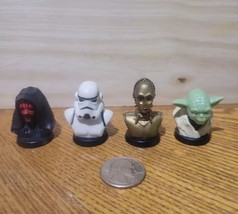 Star Wars Mini Bust Figurine Lot of 4 Darth Maul Yoda C3PO Trooper Minia... - $14.67
