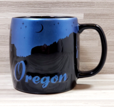 Americaware &#39;Oregon&quot; 20 oz. Souvenir Coffee Mug Cup Black Blue - £15.08 GBP