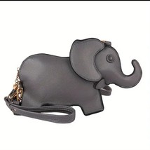 Cute Gray Elephant CrossBody, Wristlet &amp; Shoulder Bag W/Dust Bag - $591.61 MXN