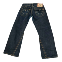 True Religion Joey Super T Heavy Blue Thick Stitch Jean Size 34x29.5&quot; READ - $47.45