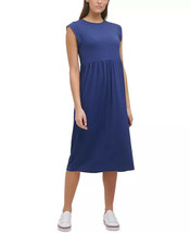 New Tommy Hilfiger Blue Pleated Midi Dress Size L $89 - £38.35 GBP