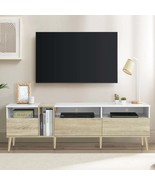 Modern TV Stand &amp; Media Console for 80&quot; TVs - 3 Drawers, Open Shelves - $281.94 CAD