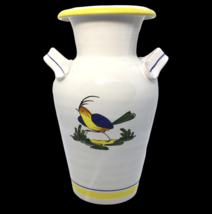 Itay Hand Thrown Pottery Vase Uccello Bird  9&quot;  Italian Rosenthal Netter... - £135.92 GBP