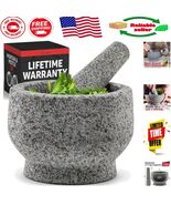Unpolished Grey Granite Mortar and Pestle – Perfect for Crushing Herbs &amp;... - $810.95 MXN