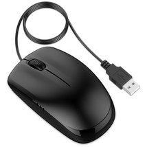 JETech 0776-3-Button Wired USB Optical Mouse Universal Black - $25.99