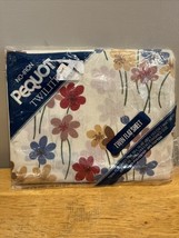 Pequot No-Iron Twin Flat Sheet 80 Poly 20 Cotton Twilite Floral 39&quot; x 76... - $370.47 MXN