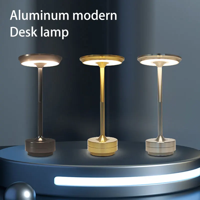 LED Desktop Lamp USB Touch Dimming Metal Recharge Night Light For Coffee... - $22.68+