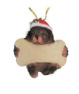 Dog Christmas Ornament-w/Bone Decoration Pet Gift-Personalize-Choose(#DT... - $2.94