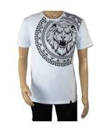 Mens PLATINI Sports Shirt With Rhine Stones Lion Medallion Chain SS3612 ... - $752.14 MXN