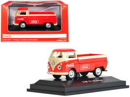 1962 Volkswagen T1 Pickup Truck &quot;Coca-Cola&quot; Red and Cream 1/72 Diecast Model ... - £13.45 GBP