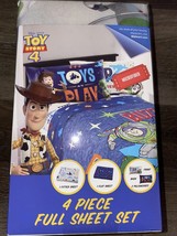 Toy Story-4 ~ 4-Piece Sheet Set Full Flat Fitted Pillow Cases Disney Pixar - $39.64