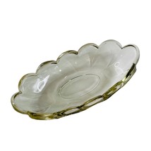 Vintage Glass Scalloped Celery Relish Dish 8.5 x 4&quot; Oval - £13.02 GBP