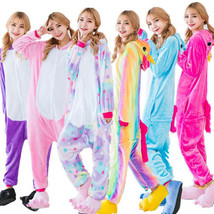 Unisex Adult Pajamas Unicorn Kigurumi Cosplay Costume Animal Sleepwear O... - $21.69 CAD