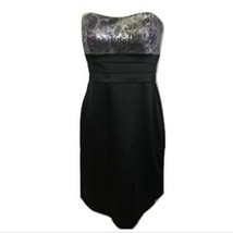 David&#39;s Bridal Strapless Dress Purple Sequins Size 2 Prom Bridesmaid Homecoming - £17.17 GBP