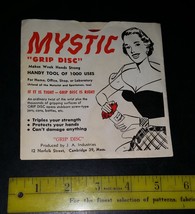 Vintage 1950s Mystic Grip Disc Red Citizens Bank ad – Unused in Original Sleeve - £4.05 GBP