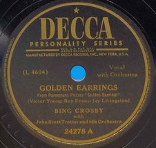 Bing Crosby 78 Golden Earrings / Ballerina E- / E- VG++ SH1A - £5.43 GBP