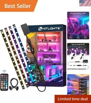 4 Pre-Cut Dimmable 1ft LED Tape Lights - Remote Control, UL-Listed Adapter - $756.61 MXN