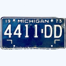 1973 United States Michigan Base Passenger License Plate 4411-DD - £14.78 GBP