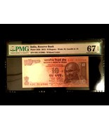 India 10 Rupees 2014 World Paper Money UNC Currency - PMG Certified Coll... - £36.05 GBP