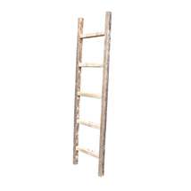 4 Step Rustic Weathered Grey Wood Ladder Shelf - $110.36