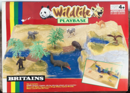 Britains Wildlife Africa Playbase #1301 Play Set 7 Wild Animals Trees In Box - £77.89 GBP