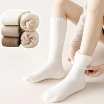 1pairs Winter Cashmere Long Women&#39;s Socks Warm Thick Plush Sock Versatile - £11.10 GBP