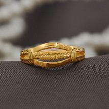 22cts Stamp Magnificent Gold Wrap Rings Size US 7 Aunts Antique Style Jewelry - $385.41