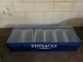 Pinnacle Vodka Bar Condiment Garnish Caddy Fruit Tray 6 compartment Blue - $23.74
