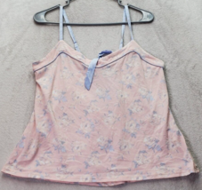 Jessica Simpson Tank Top Womens Large Pink Blue Floral Spaghetti Strap Tie Back - £11.80 GBP