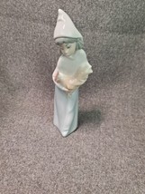 Lladro Daisa Statue Figurine Girl W/ Rooster Chicken 8" Retired Collectors EUC!! - $92.15
