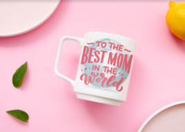 Novelty Mug &quot;Best Mom&quot; Coffee Cup Ceramic Coffee Mug Printed on Both Sides Great - £13.57 GBP+
