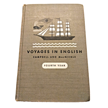 Voyages in English Fourth Year Hardcover 1943 Vintage Catholic School Te... - $20.25 CAD