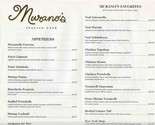 Murano&#39;s Italian Cafe Menu Wine List Memphis Tennessee - £14.01 GBP