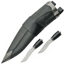 Ornate Gurkha Service Kukri Military Knife 12" Ceremonial Khukuri + 2 Knives Set image 3