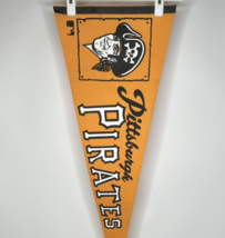 Pittsburg Pirates MLB Full Size 30x12 VTG Pennant Yellow Felt w/White &amp; Black - $24.45