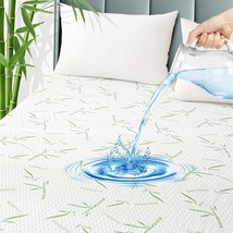 Queen Bamboo Waterproof Mattress Protector, Cooling And Breathable Mattress Pad - £40.29 GBP