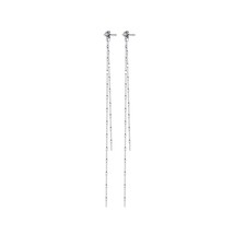 INZATT Real 925 Silver Long Chain Tassel Zircon Drop Earrings For Women Classic  - £16.59 GBP
