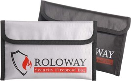 ROLOWAY Small Fireproof Bag (5 X 8 Inches), Non-Itchy Fireproof Money Bag... - £14.90 GBP