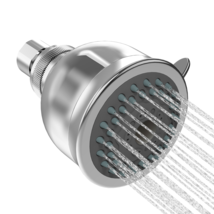 2-Spray Settings 2.92 In. Wall Mount Fixed Adjustable Shower Head In Chrome - £23.94 GBP