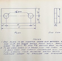 1948 Railroad Bangor Aroostook Switch Rail Filler Plates Blueprint F17 D... - $84.36