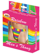 MENS UNDERWEAR RAINBOW THONG ONE SIZE 28-40&quot; - $21.00