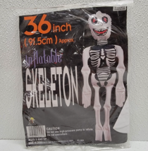 Vintage Tony Inflatable Skeleton 36&quot; Halloween Decor 3 Feet Tall - New! - $37.61