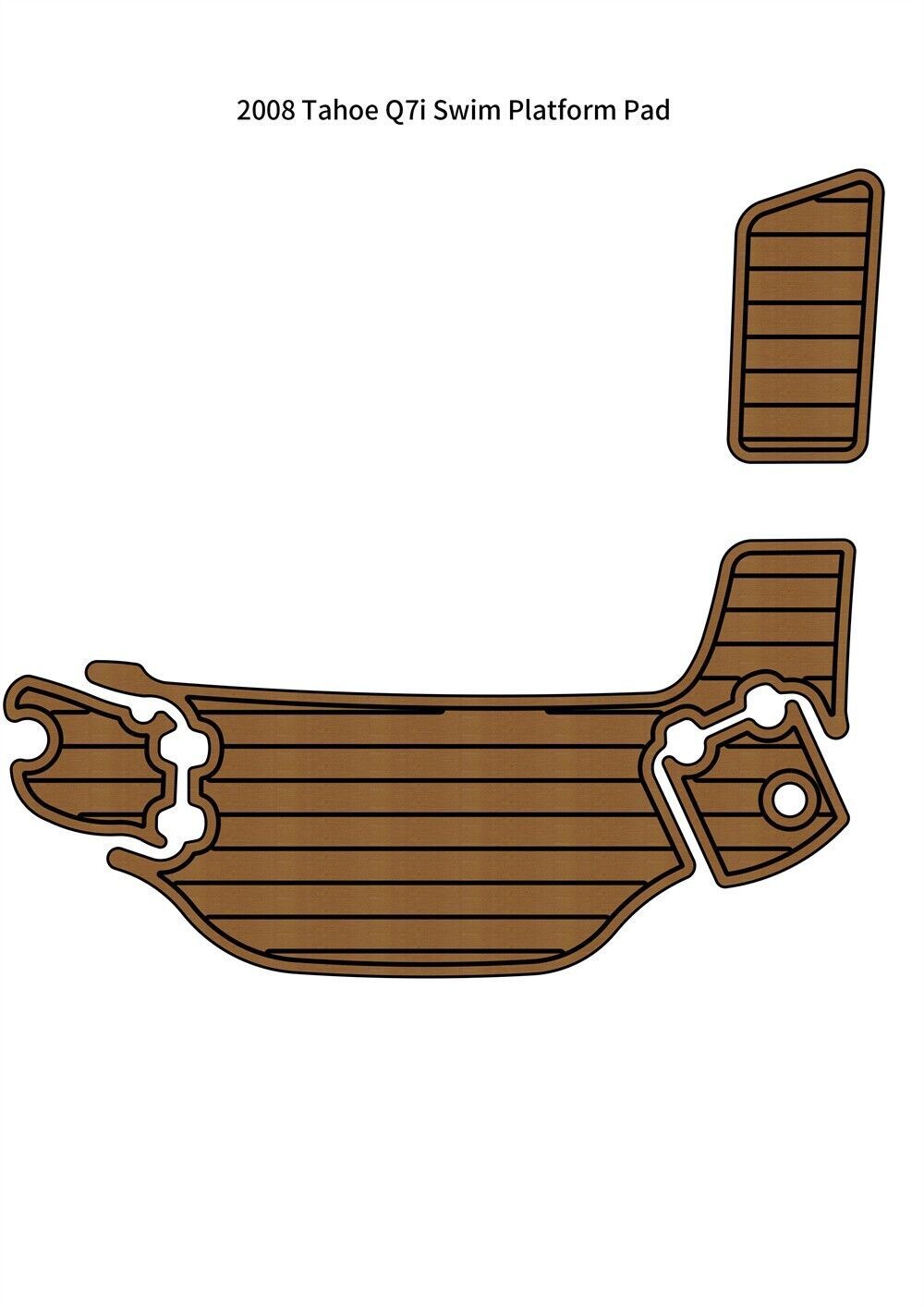 2008 Tahoe Q7i Swim Platform Step Mat Boat EVA Foam Faux Teak Deck Floor... - $281.00