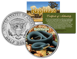 Black Mamba * Collectible Reptiles * Jfk Half Dollar U.S. Colorized Coin Snake - £6.76 GBP